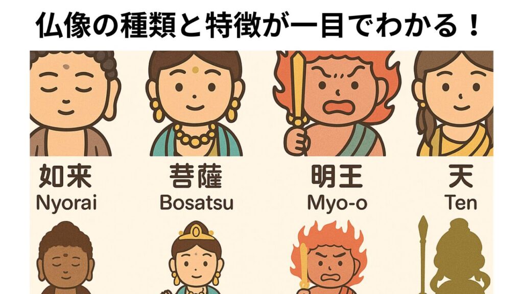 【初心者向け】仏像の種類と見分け方|如来・菩薩・明王・天の違いをやさしく解説 | 心整う 仏像旅